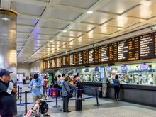 You can look here above the ticket windows
