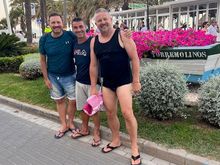 At the beach with David