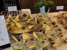 No more hot dishes - the soup was served luke warm in individual cups. 