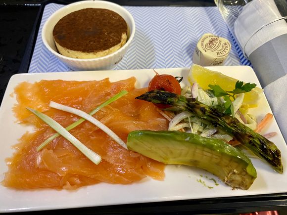 Smoked salmon, avocado, asparagus