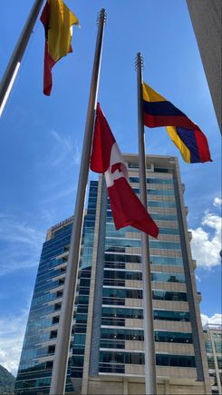 Canadian embassy is right next door. 