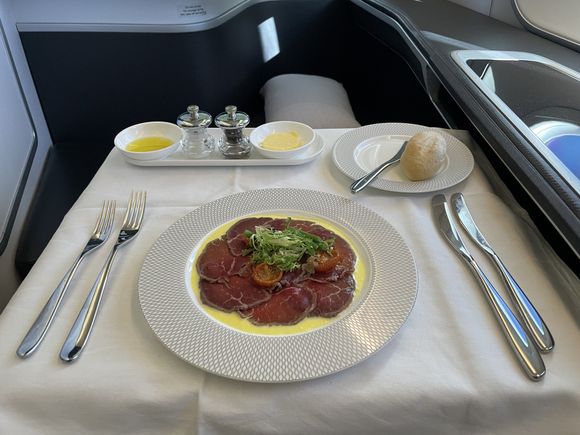 Dry aged West County beef carpaccio