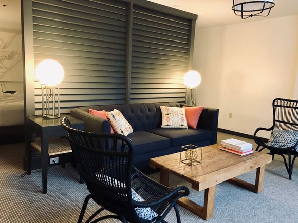 Sitting area in the bedroom
