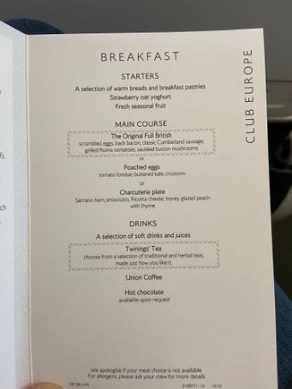 No salmon anymore. Looking forward to the charcuterie or poached eggs if they make it to 6C this morning! 