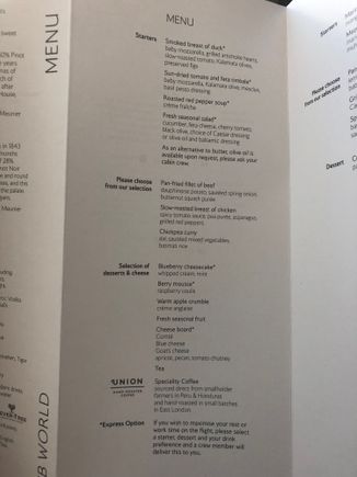 Return journey menu 