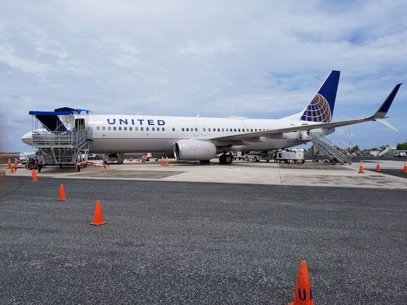 Portable jetway used at each stop