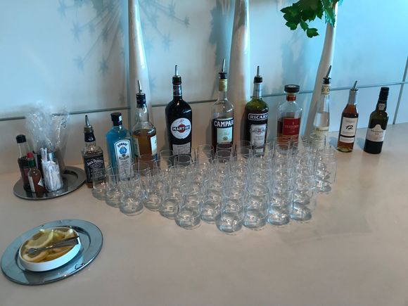 The drinks selection