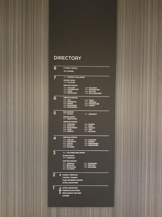 8 floors of public space, 5 floors of conference rooms