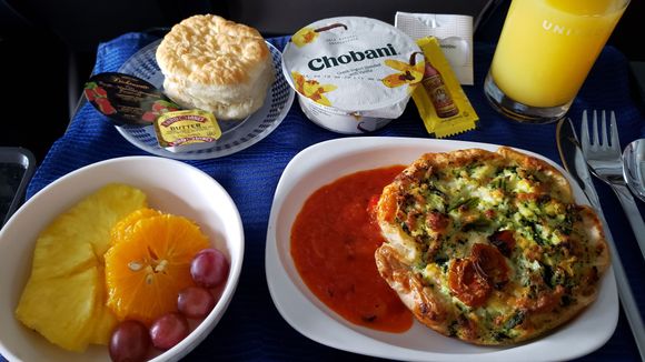Tomato and kale quiche.