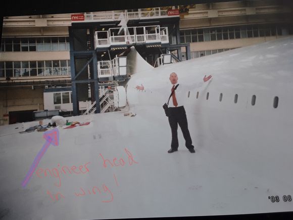 Private concorde hangar visit wing walking