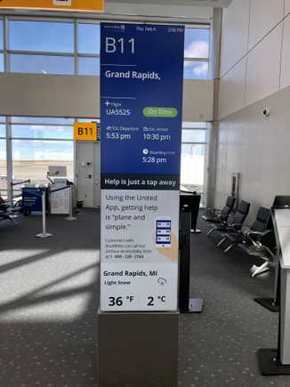 All signage is electronic. 