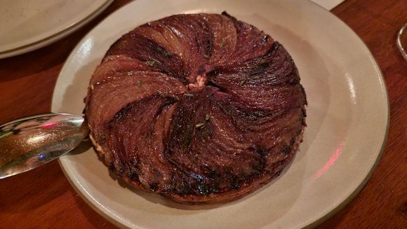 Caramelized onion tarte tatin with goat cheese