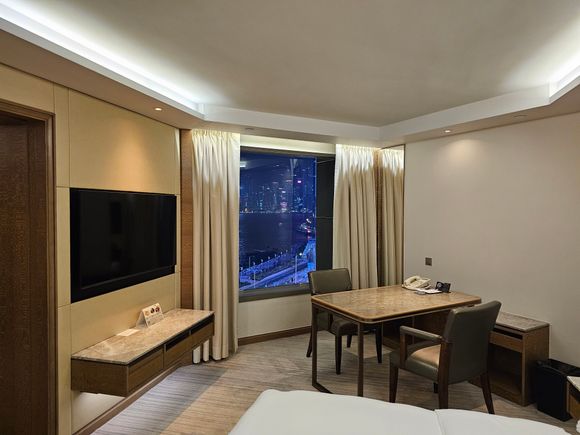 Desk and view from room