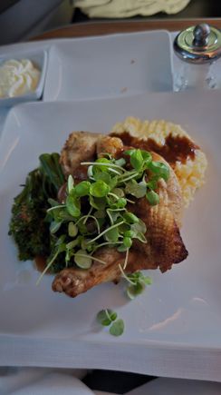 Cumin Rubbed Pan Roasted Chicken with Zinfandel Grape Sauce - planned for this to be no good, but this dish overdelivered with a great sauce and moist chicken