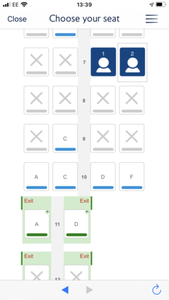 Is this a known issue with the exit rows when club is back to row 11? I’d like to be able to sit together in row 11, but only be offered the A and the D seat? Rows 11 and 12 showing as empty on expert flyer, 12 presumably blocked for curtain roulette. 

Not a huge issue as I’m sure whoever ends up 11C wouldn’t mind swapping, but annoying as it’s not worth phoning up for in the current climate. 
