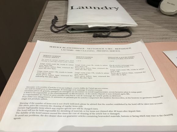 Laundry information