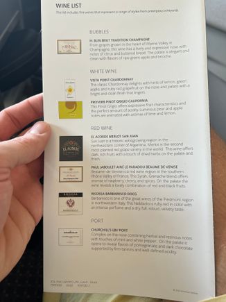Drink menu…