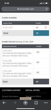 Anyone else have this? Says I have 60 eupgrades total in 2022 but only 20 to use / are available
