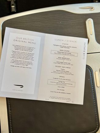 A look at the menu card 
