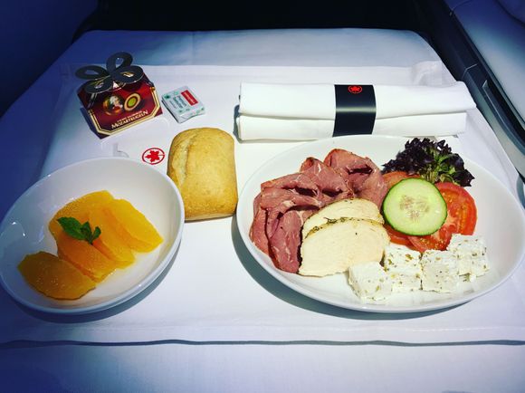 Light meal before landing