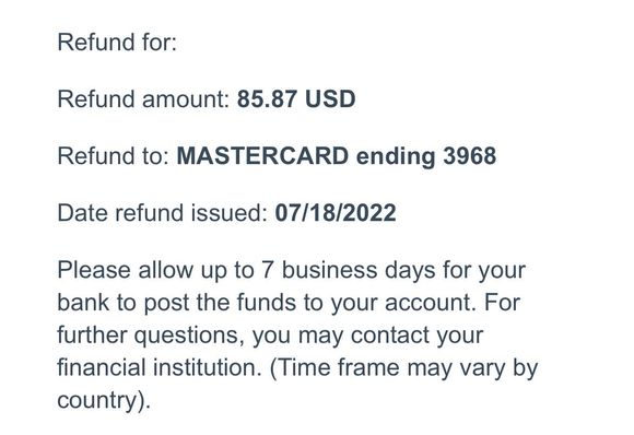 10 day wait after booking and cancelling within a few hours. Does the refund come with daily compounded interest or does American profit $1.08 off of it ? 