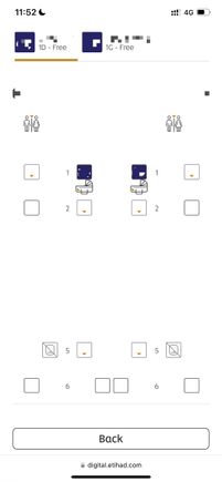 here is the seat selection page. 