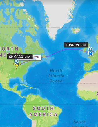 Our routing according to FlightRadar 24