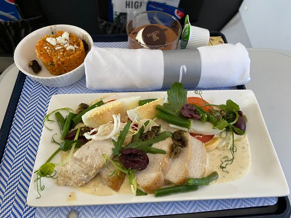 The original (I rarely drink alcohol on short haul, more for the rest of you).