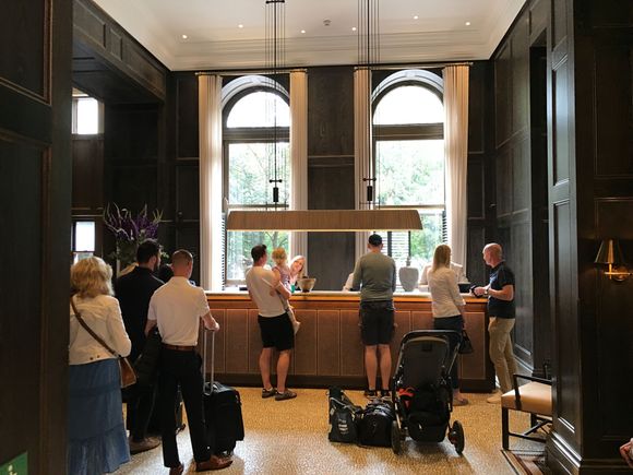 The reception area