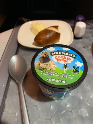 Ice cream instead of a cake or tart..served after the main