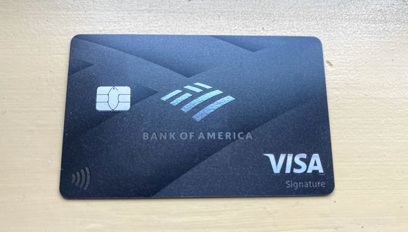 Bank of America Premium Rewards card. Mine came in metal.