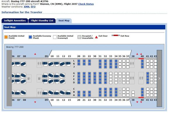 777 PE Seat Map