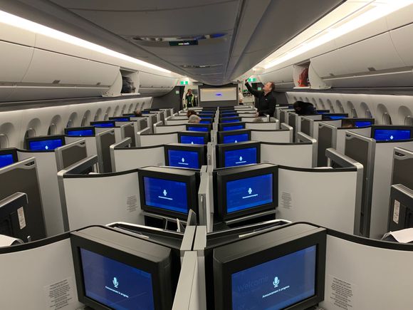 Dark and pouring with rain  but not to shabby inside 
