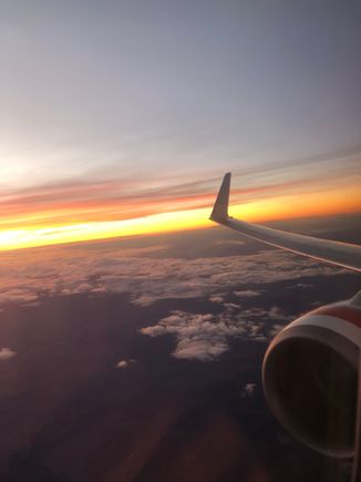 Love an early evening flight - rare for me