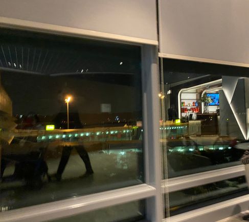 The reflection gives one an idea how busy it is