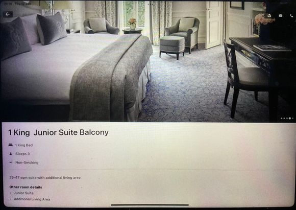 The room as described allocated to us in the app