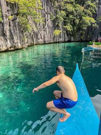 Swimming at Twin Lagoon