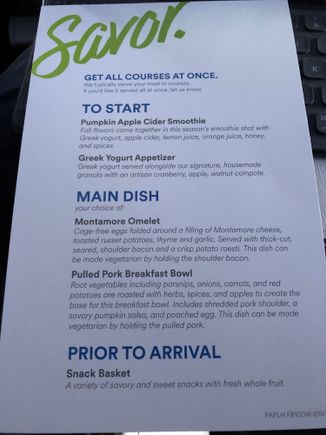 Menu for today