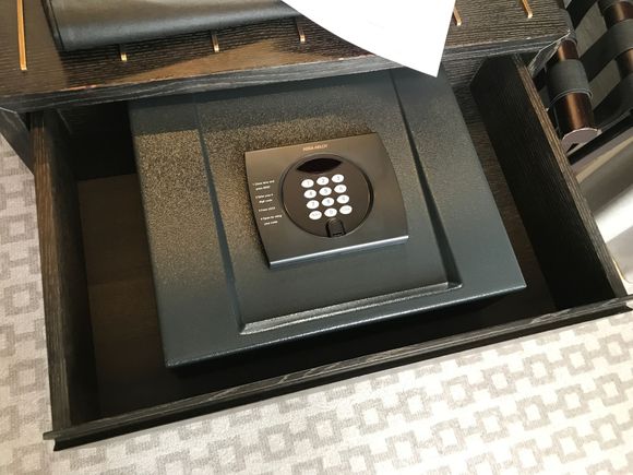 Safe on wait height big enough for laptop