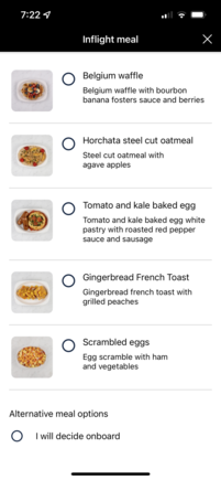 5 choices for breakfast IAH-BOS on Wednesday morning!