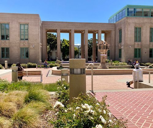 Monterey County Courthouse courtyard. 