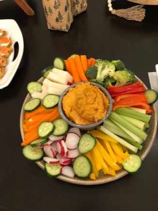 White Bean, Harissa & Feta Dip with  Crudités 