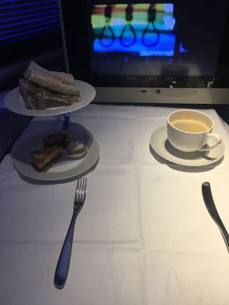 This was part of a VLML pre-ordered LHR - JFK on 02Aug. It wasn’t particularly appealing and lacked the wow factor. First class. 