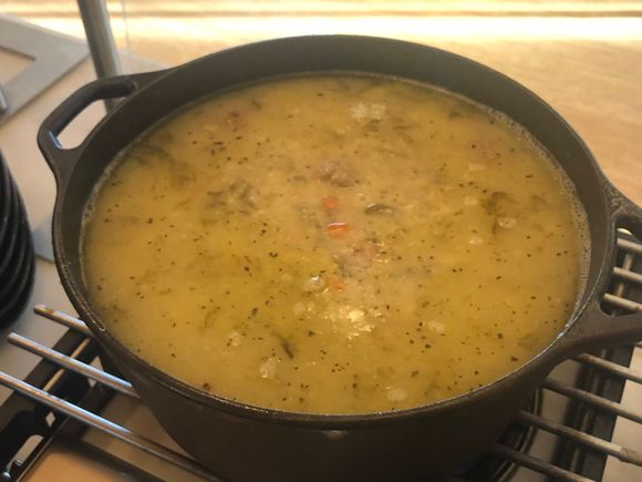 Italian wedding soup with meatballs 