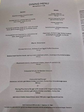 April menu