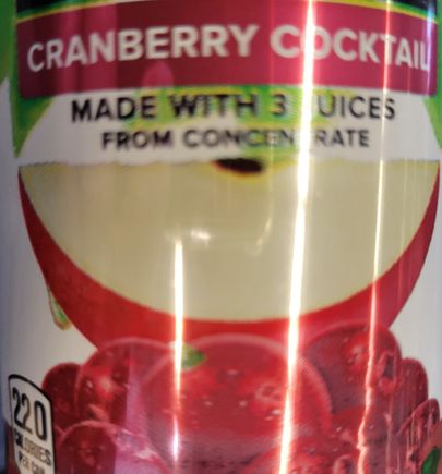 CranBerry cocktail made with Apple juice