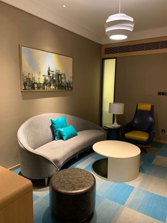 Living area of Savvy room. 
