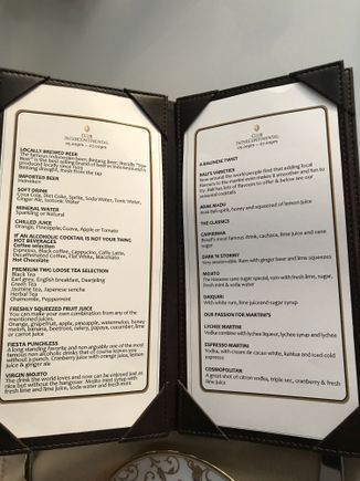 Drinks choices , at the Club Lounge bar area you can spot what flasks of what brand of alcohol are available