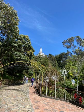 You can see the church up there 