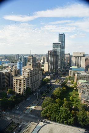 View from 30th floor Hilton Toronto Facing north